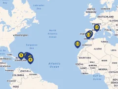 Mapa plavby